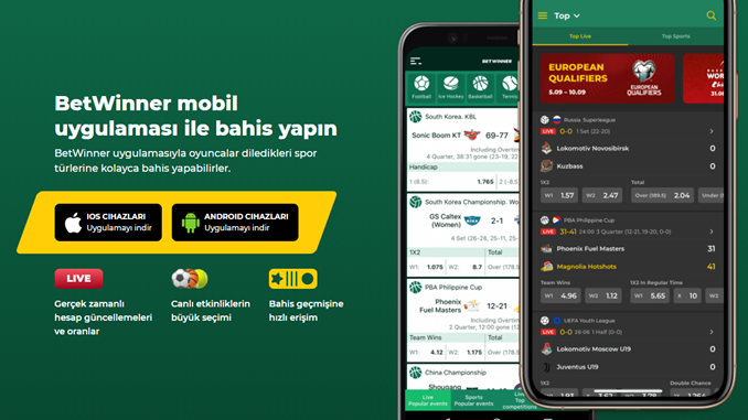 Betwinner mobil