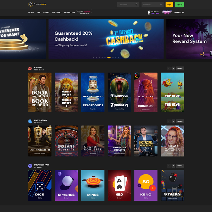 Fortunejack casino sitesi